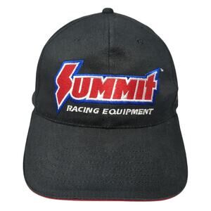 Summit Racing Equipment Strapback Hat Black One Size Vent Holes Outdoor
